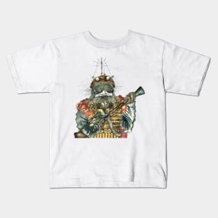 Steampunk Bird Sky Patrol Kids T-Shirt